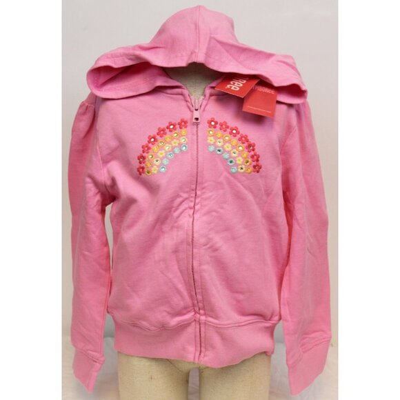 NEW 2007 Gymboree Spring Rainbow Zip up Hoodie 10 Flower Jacket Summer Embroider - Picture 1 of 5